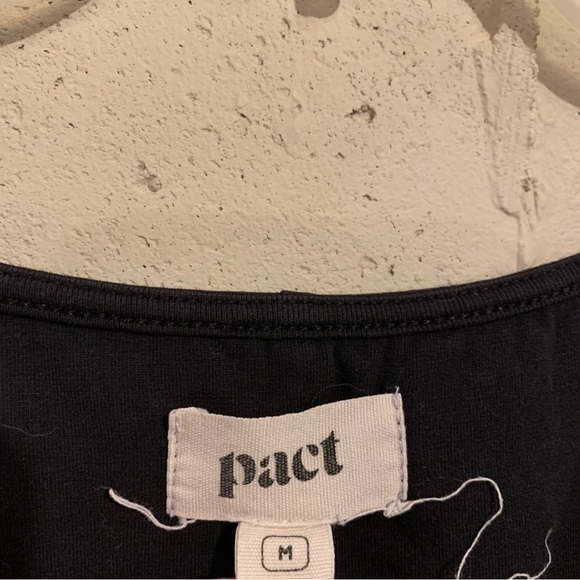 Pact Midi Dress Long Sleeve Revive Wrap V Neck Organic Cotton Minimalist Size M - Picture 4 of 5